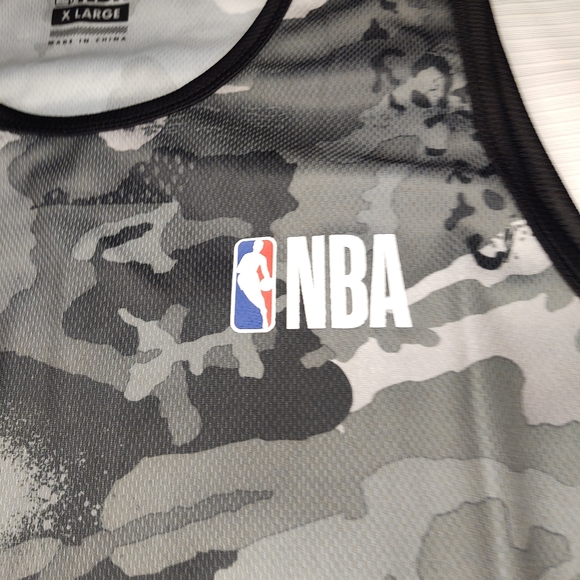 NEW NBA Black Grey Camo Camouflage Basketball Sport Tank Top Size XL - Picture 4 of 7